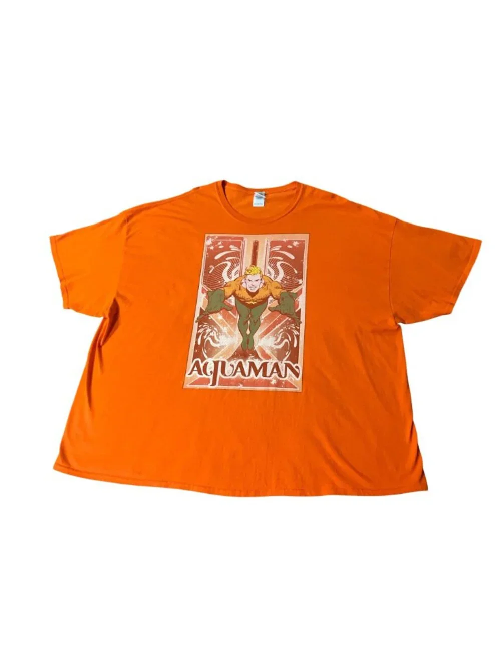 DC Comics Aquaman Graphic T-Shirt 5XL Big Man 100% Cotton Used